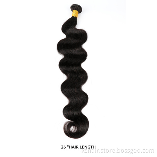 Wholesale virgin human hair bundles body wave free samples 10-26 inches virgin brazilian hair straight bundle